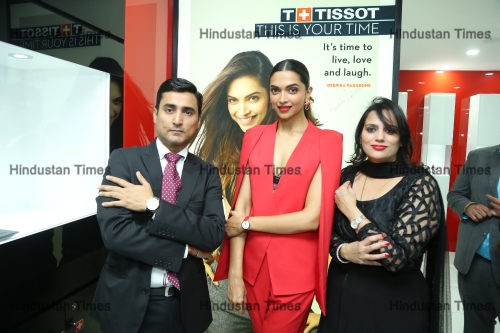 Indian actress and brand ambassador of Tissot, Deepika Padukone