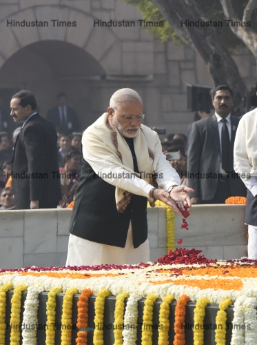Prime Minister Narendra Modi, Other Leaders Pay Tribute To Mahatma Gandhi On His 69th Death Anniversary