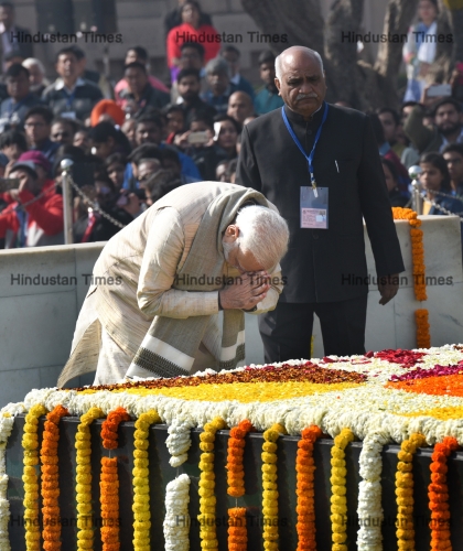 Mahatma Gandhi Death Anniversary: President Kovind, Prime Minister Narendra Modi Pay Tribute At Rajghat On Martyrs Day