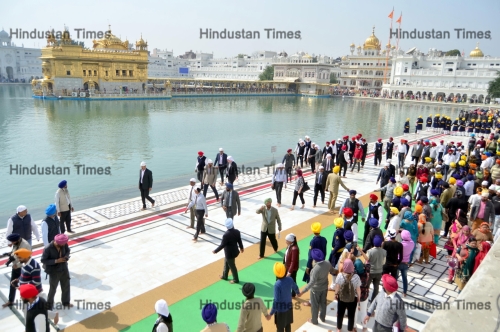 Preparations At Golden Temple For The Visit Of Canadian Prime Minister Justin Trudeau