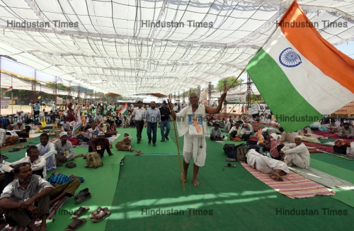 Social Activist Anna Hazare Hunger Strike For Lokpal At Ramlila Maidan