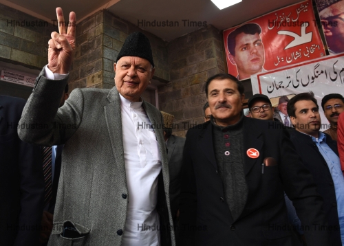 National Conference President Farooq Abdullah Addresses Party Convention Ahead Of Lok Sabha Elections