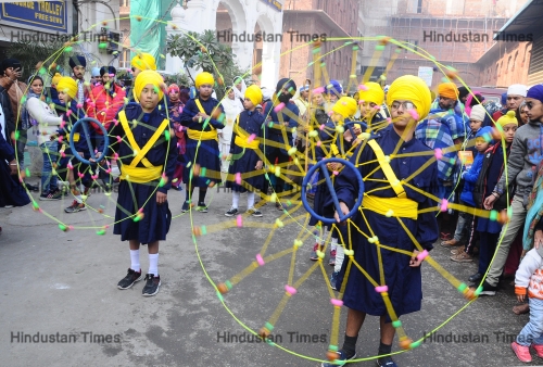 Devotees Participate In Religious Procession On The Eve Of The Birth Anniversary Of Guru Gobind Singh