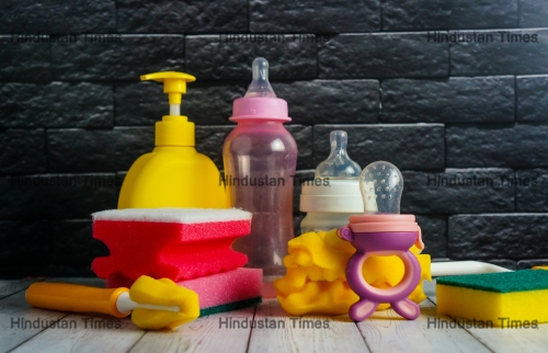 Detergents,For,Baby,Bottles,And,Dishes,,Baby,Care,Concept,,Copy