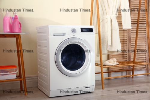 Laundry,Room,Interior,With,Modern,Washing,Machine
