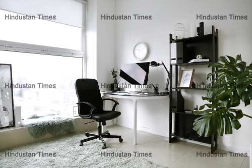 Interior,Of,Room,With,Comfortable,Designer,Workplace