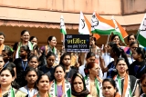 NCP Women's Wing Cell Members Hold Silent Protest Against No More Women Violence 
