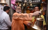 BJP UP MLC Nominee Bhukkal Nawab Donates A Bell At The Hazratganj Hanuman Temple