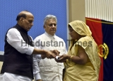 Home Minister Rajnath Singh Presents Awards At 16th BSF Investiture Ceremony