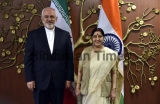 External Affairs Minister Sushma Swaraj Meets Iran Foreign Minister Mohammad Javad Zarif 