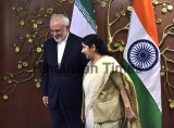 External Affairs Minister Sushma Swaraj Meets Iran Foreign Minister Mohammad Javad Zarif 