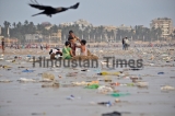 Juhu Beach Littered With Garbage