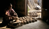 Artists Make Earthen Lamps For The Upcoming Diwali Festival