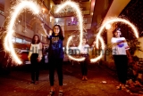 People Celebrate Diwali Festival