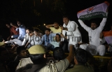 Congress Workers Protest Outside Union Home Minister Amit Shah’s House Over Removal Of SPG Cover To Gandhi Family