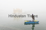 Golden Temple In Foggy Winter Morning