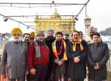 Union Minister Of State For Finance And Corporate Affairs Anurag Thakur Visits Durgian Temple In Amritsar