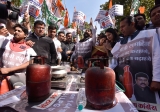 Congress Protest Against LPG Cylinder Price Hike