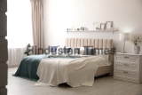 Comfortable,Bed,With,Pillows,In,Room.,Stylish,Interior,Design
