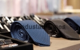Selective,Focus,At,Blue,Necktie.,Roll,Up,Necktie,On,The