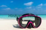 Colorful,Snorkel,Mask,By,The,Sea,,Remote,Tropical,Beaches.,Travel