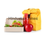 Lunch,Box,And,Bag,With,Delicious,Food,On,White,Background