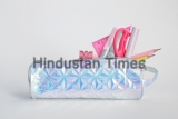 Pencil,Case,With,Stationery,On,White,Background
