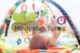 Baby,Lying,On,Developing,Rug.,Playing,In,Mobile.,Educational,Toys.