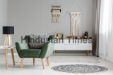 Real,Photo,Of,A,Green,Armchair,Standing,In,A,Bright,