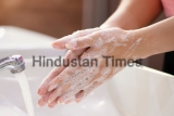 Global,Handwashing,Day,Concept/washing,Of,Hands,With,Soap,In,Bathroom.