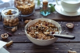 Healthy,Lifestyle,Breakfast,Bowl,Plate,With,Granola,And,Spoon,On